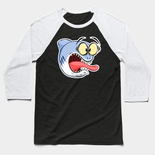 Surprised Shark Baseball T-Shirt